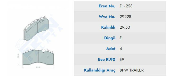 DISK BALATA BPW Y.M BUYUK 29228