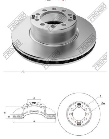 FREN DISKI DISK MERCEDES AROCS Y.M. 9604210312 010 27